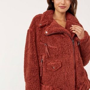 Free People So Cozy Slouchy Moto Jacket XS NWT